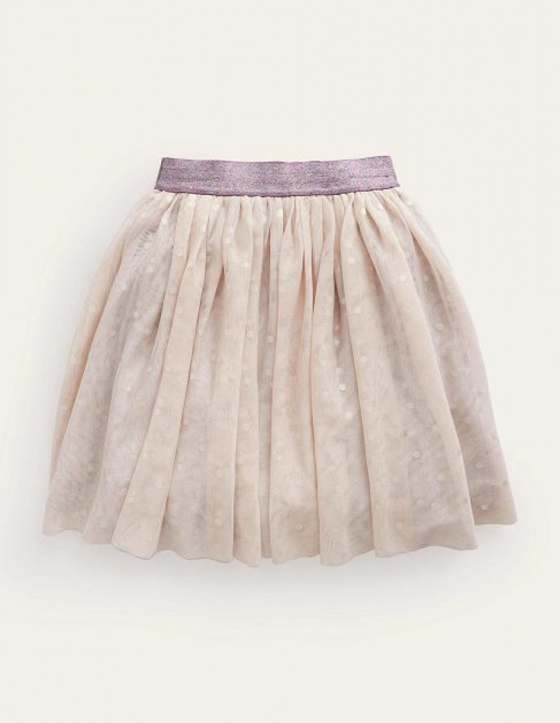 Blue Kids' Boden Foil Spot Tulle Skirts | 74023TOHJ