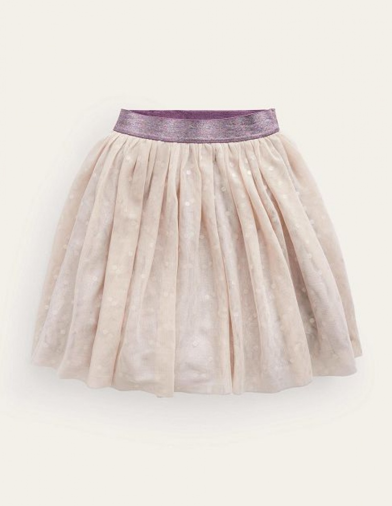 Blue Kids\' Boden Foil Spot Tulle Skirts | 74023TOHJ