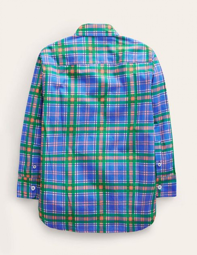 Blue Kids' Boden Laundered Shirts | 02459SQVI