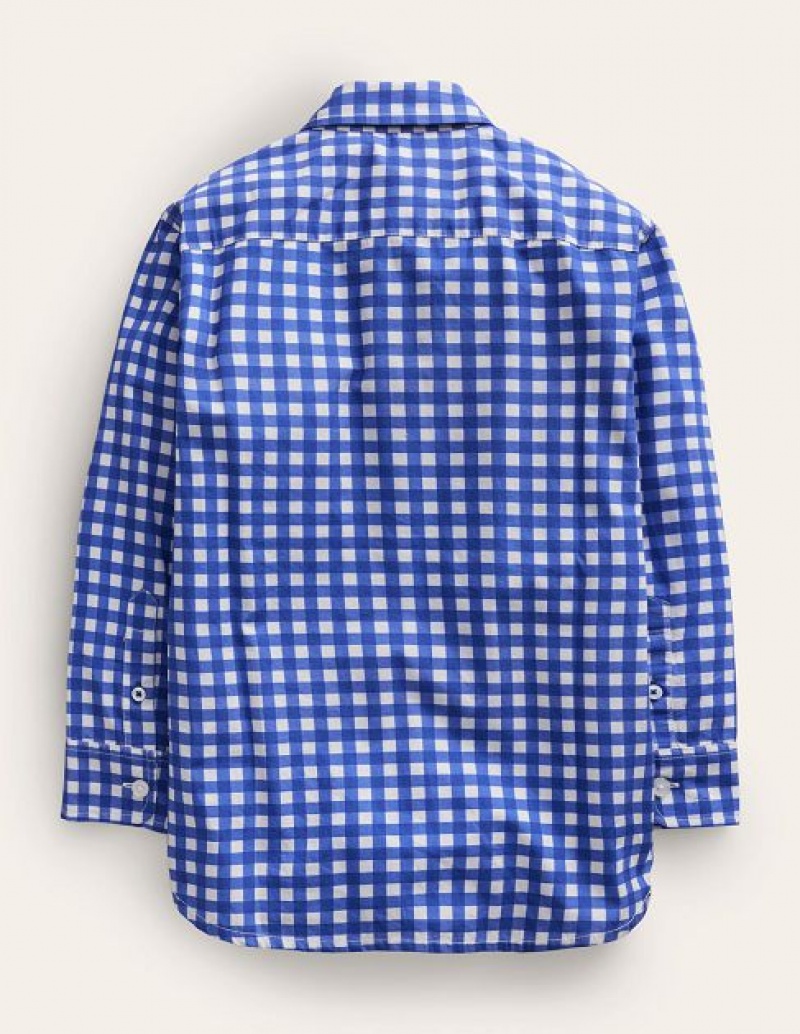 Blue Kids' Boden Laundered Shirts | 79415ZNKG