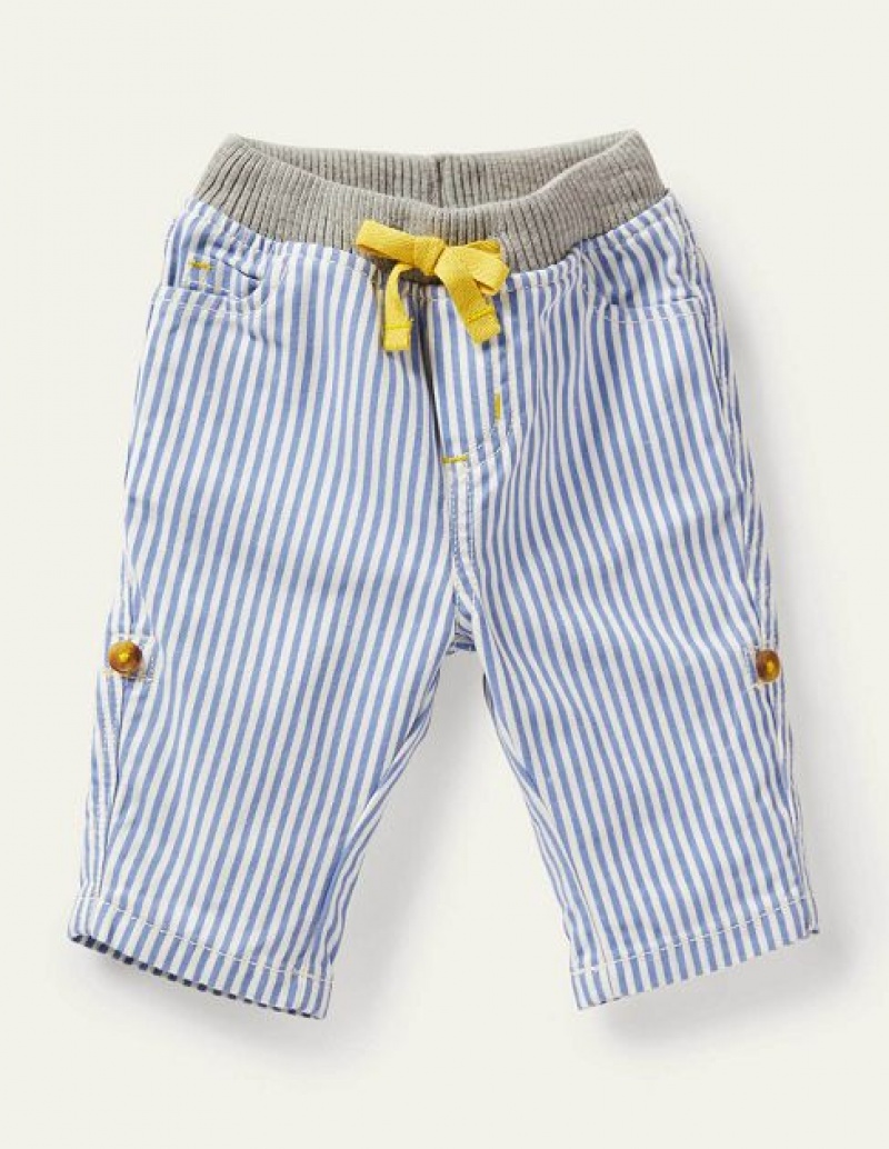 Blue Kids' Boden Roll Up Pants | 02987PXNG