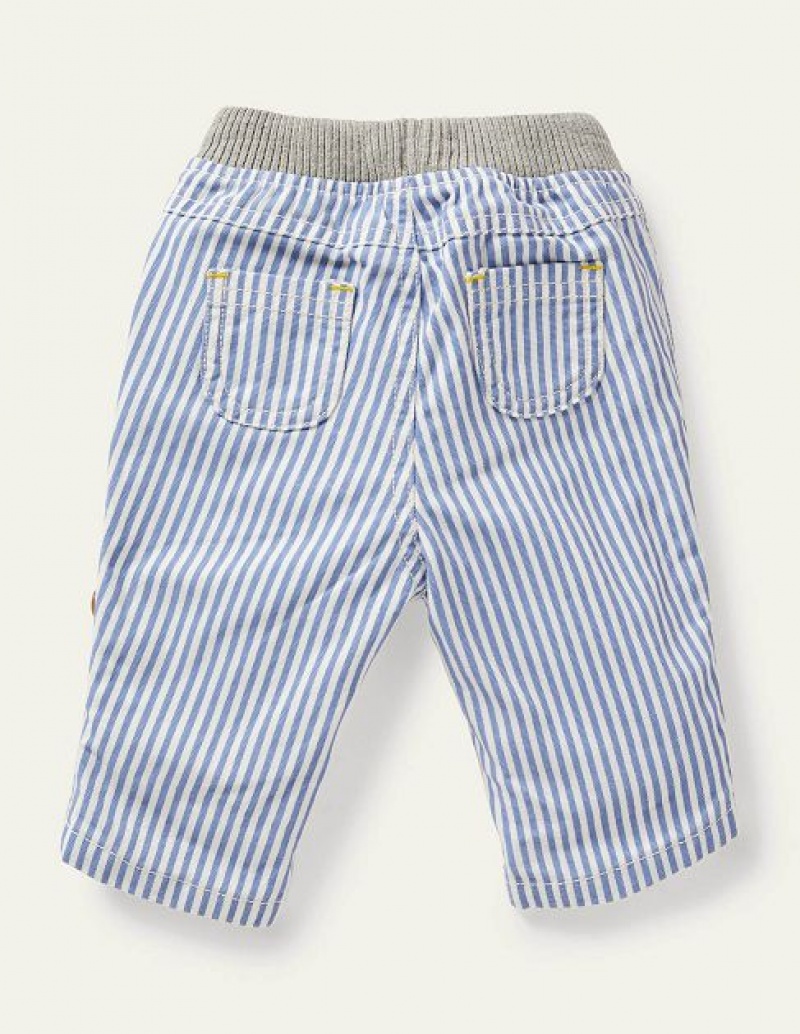 Blue Kids' Boden Roll Up Pants | 02987PXNG