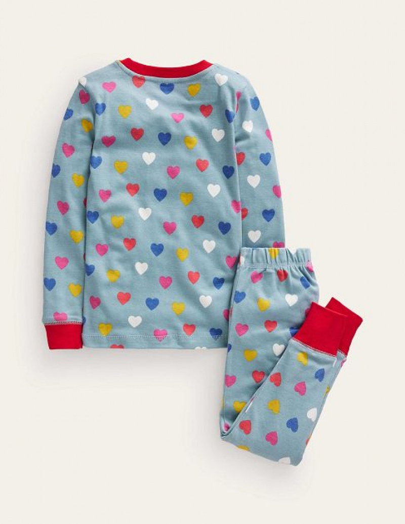 Blue Kids' Boden Snug Glow-in-the-dark Pajamas | 90768HLIZ