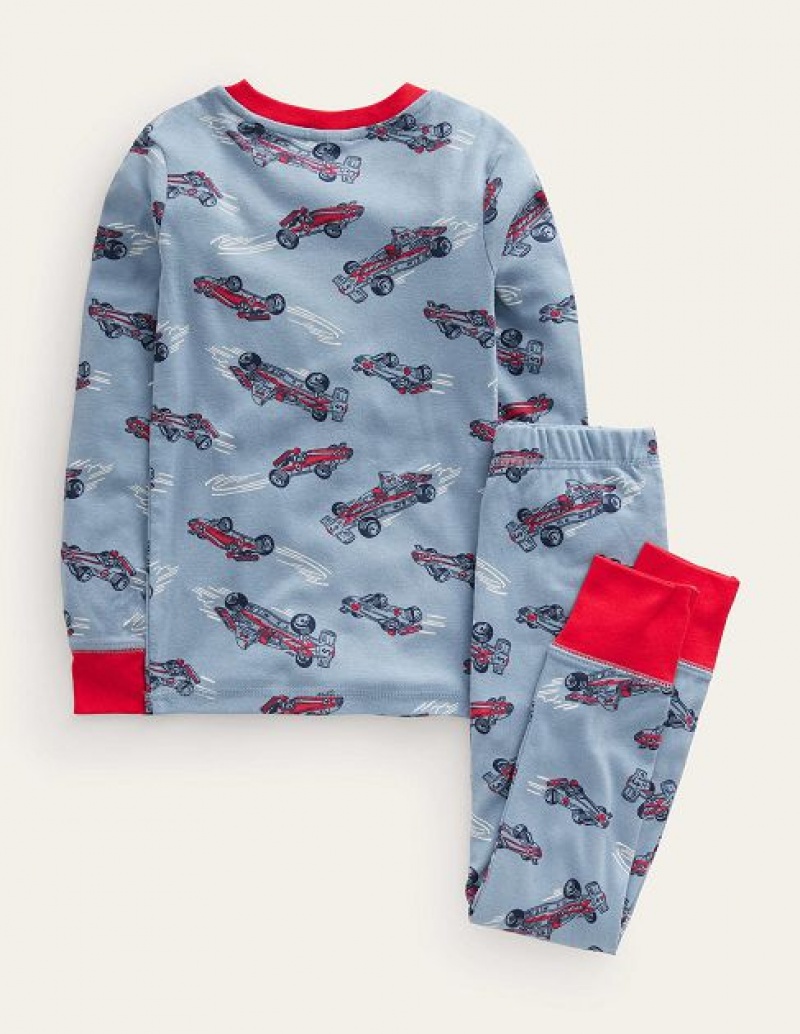 Blue Kids' Boden Snug Single Long John Pajamas | 05283PZLS