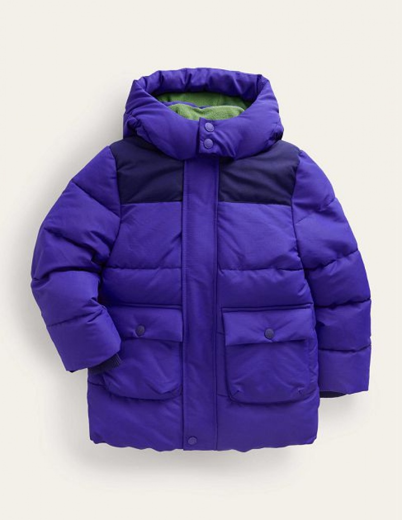 Blue Kids' Boden Technical Padded Coats | 98176HCOT