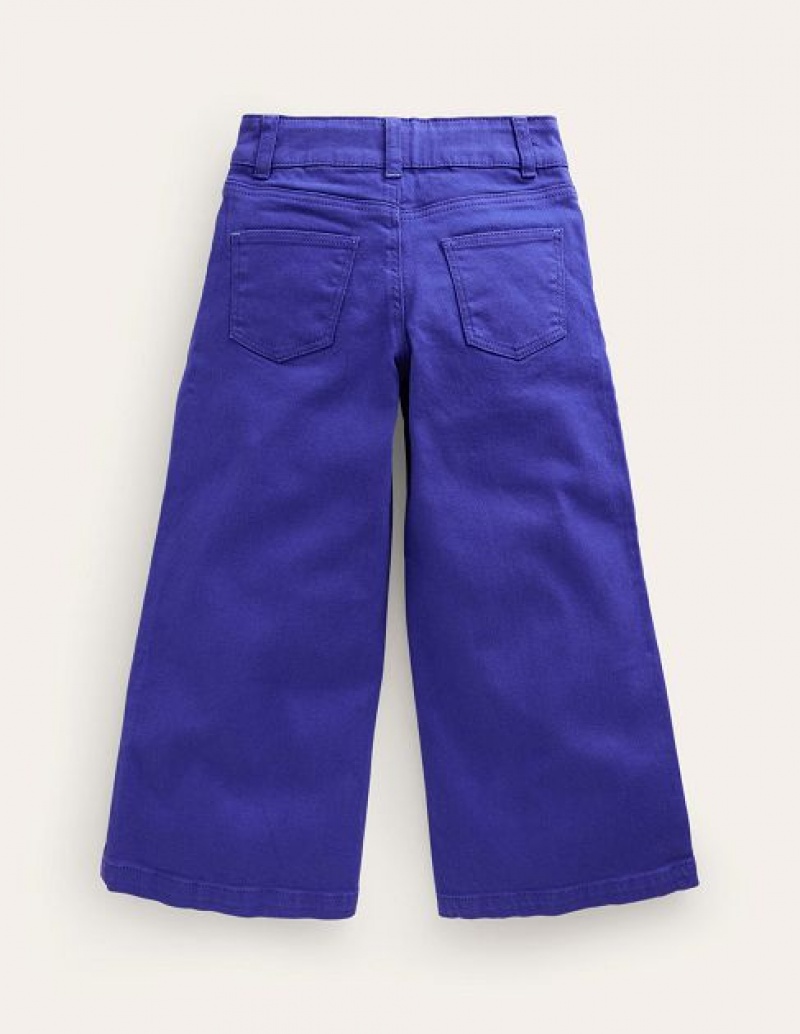 Blue Kids' Boden Wide Leg Jeans | 10265KQNT