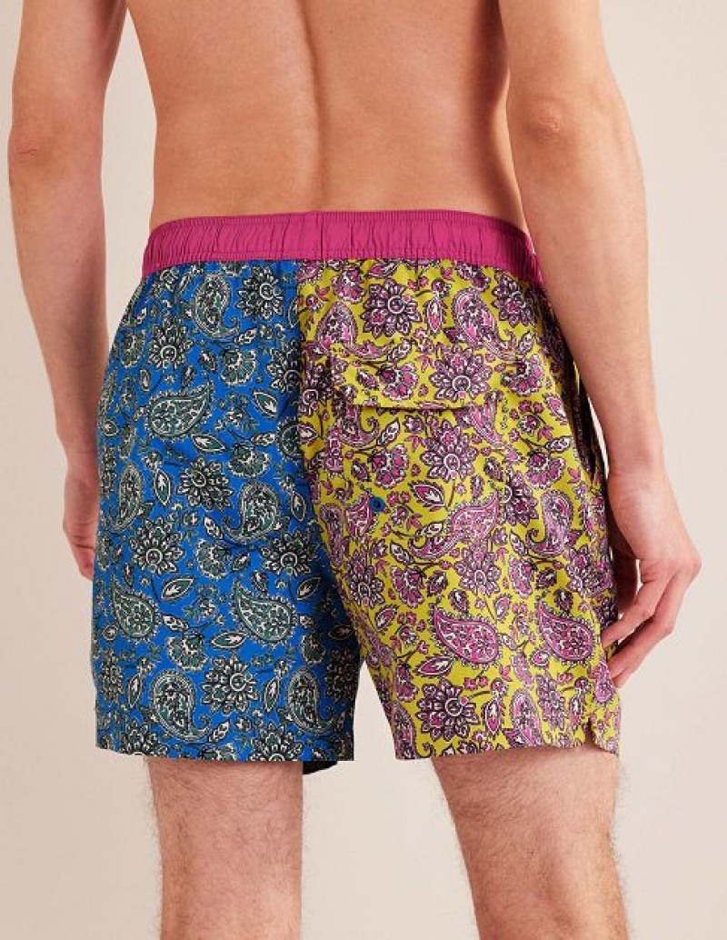 Blue Men's Boden Elasticated Waist Swim Shorts | 85940EKUP