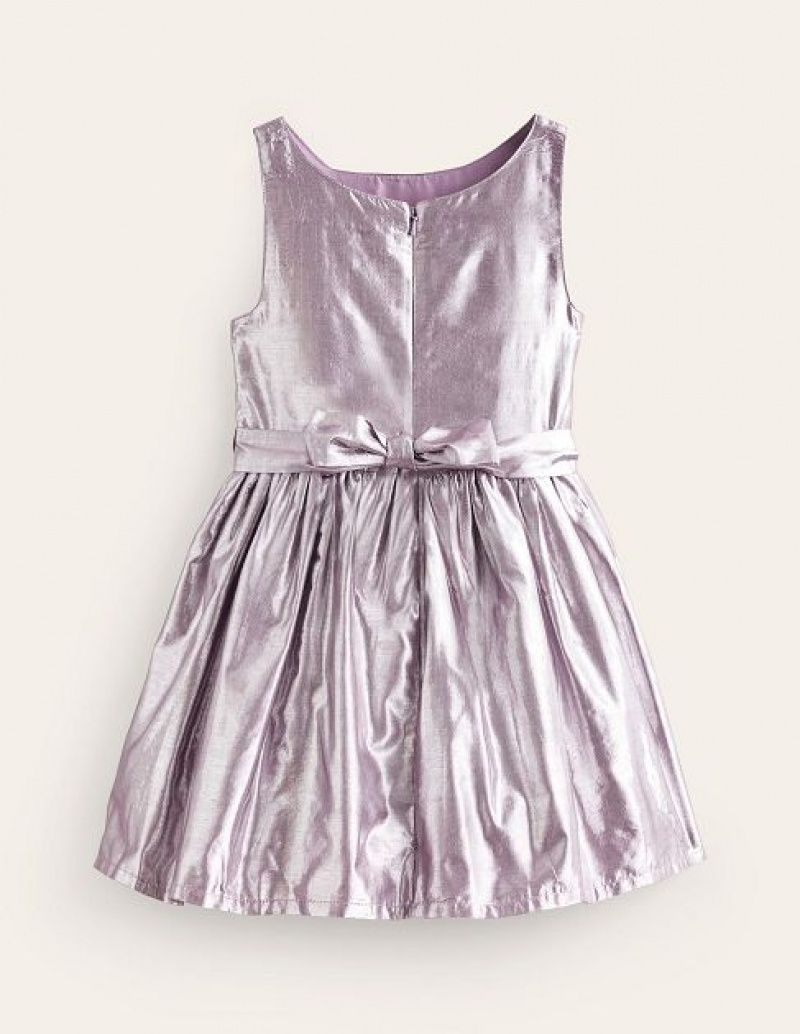 Blue Silver Kids' Boden Metallic Spot Tulle Dress | 14968EYRX