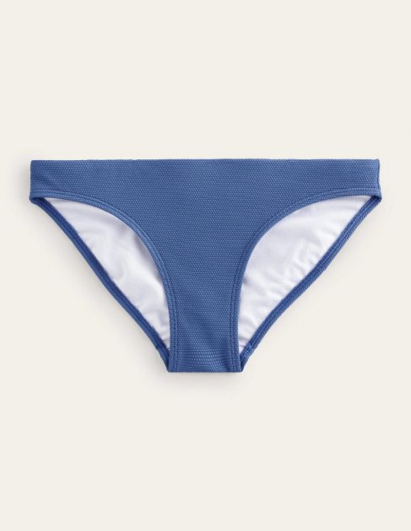 Blue Women's Boden Arezzo Texture Bikini Bottoms | 21705DCXQ