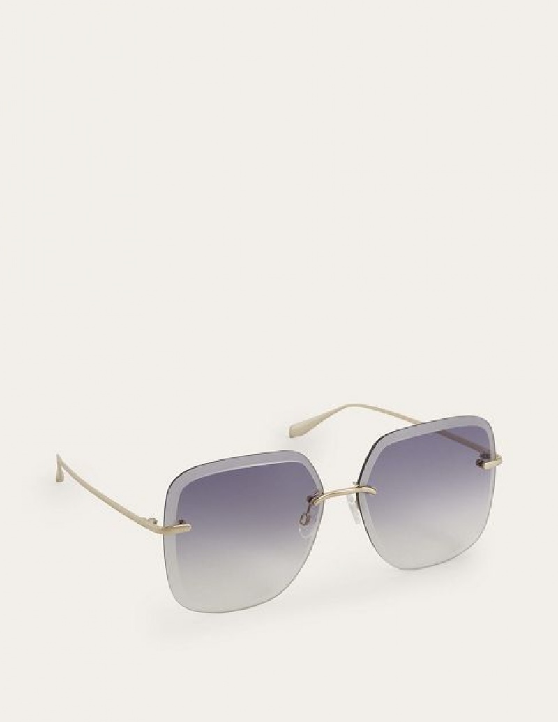 Blue Women's Boden Bevelled Edge Sunglasses | 95127ORGJ