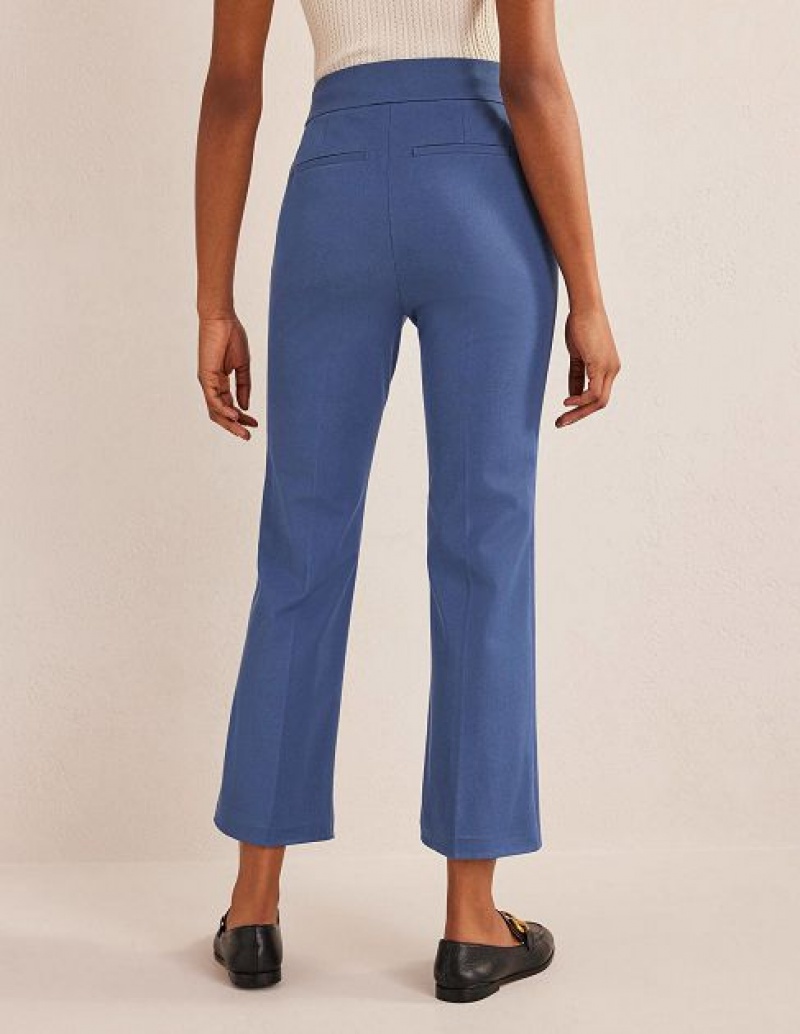 Blue Women's Boden Bi-stretch Crop Flare Pants | 38091KQSD