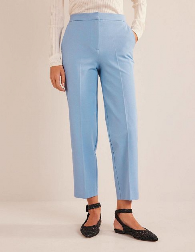 Blue Women's Boden Bi-stretch Straight Pants | 25906KAUC