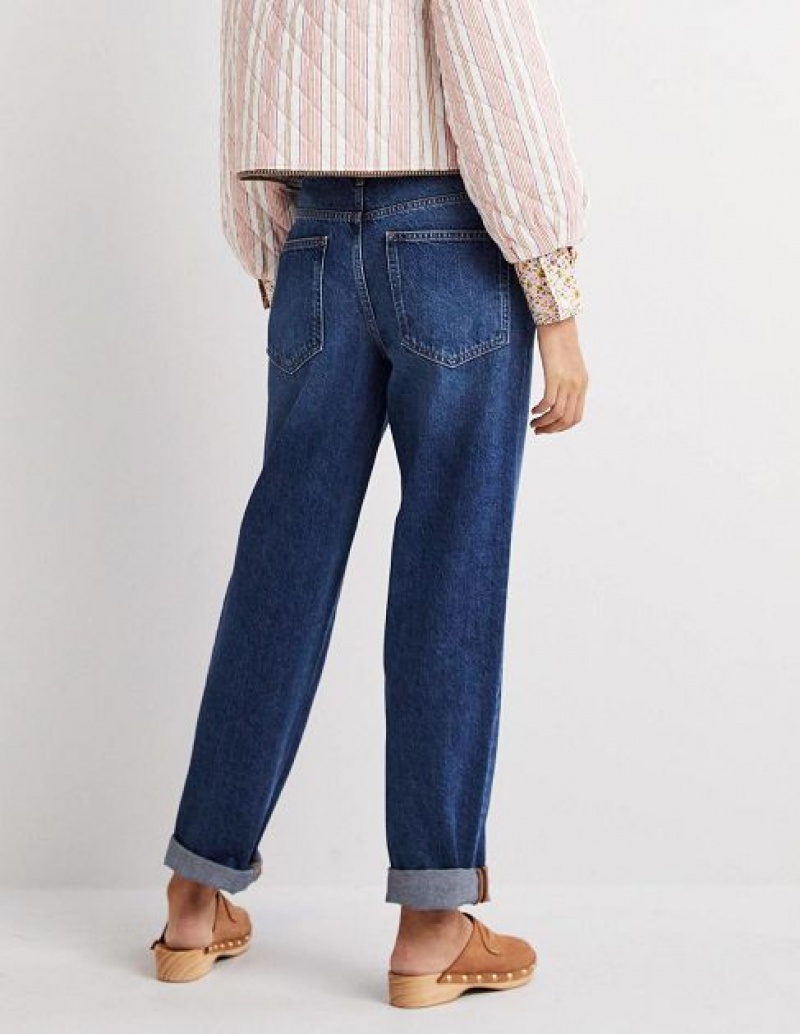 Blue Women's Boden Boyfriend Jeans | 18469ZMYA