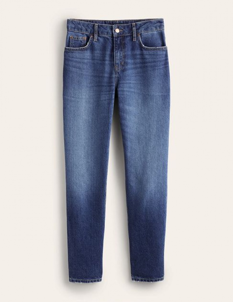 Blue Women's Boden Boyfriend Jeans | 18469ZMYA