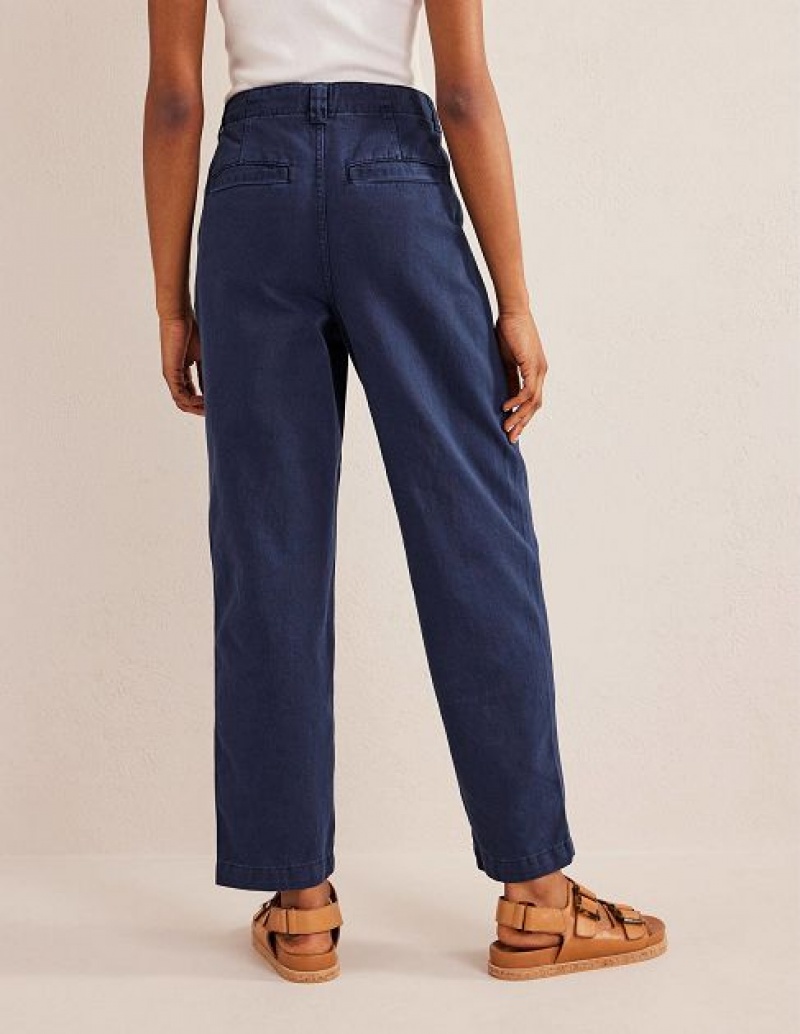 Blue Women's Boden Casual Cotton Pants | 62548ZTLP