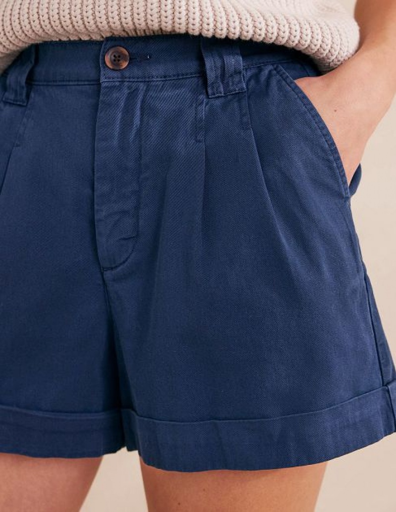 Blue Women's Boden Casual Cotton Shorts | 24631FUCV