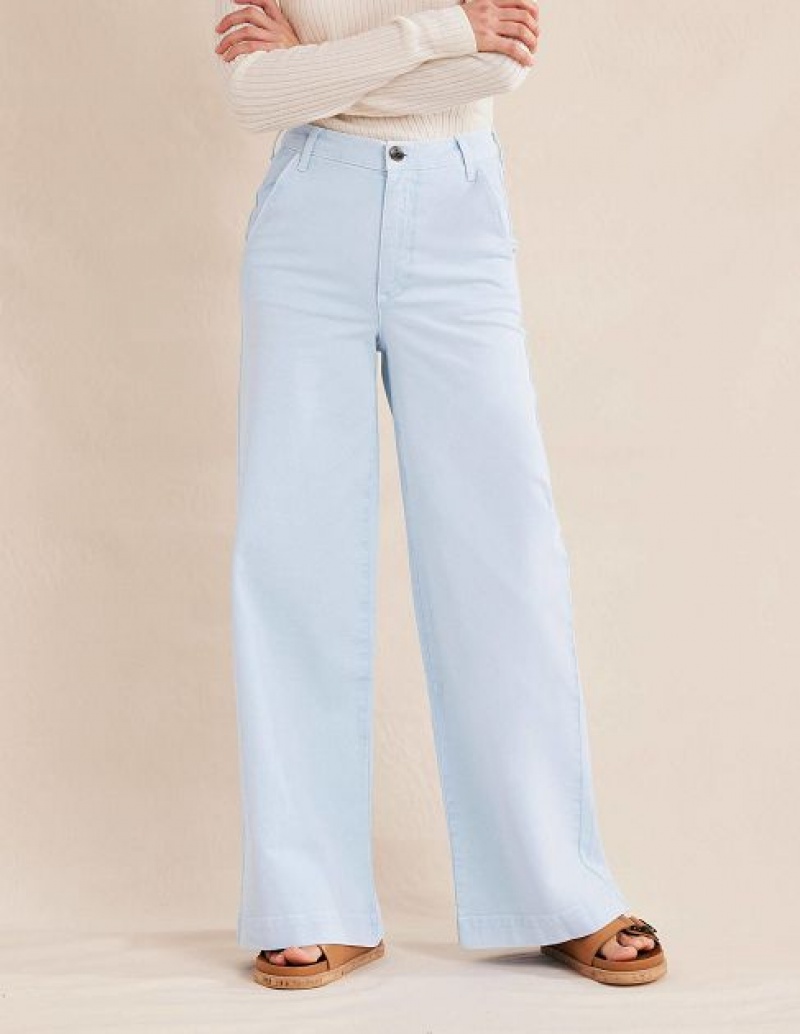 Blue Women's Boden Casual Wide Leg Pants | 12930TWMP