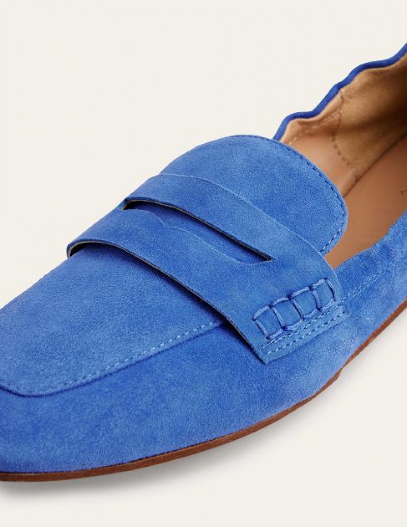 Blue Women's Boden Flexible Sole Loafers | 82165HDLU