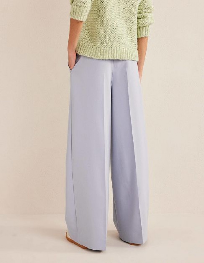 Blue Women's Boden High Rise Wide Leg Pants | 38642QGSN