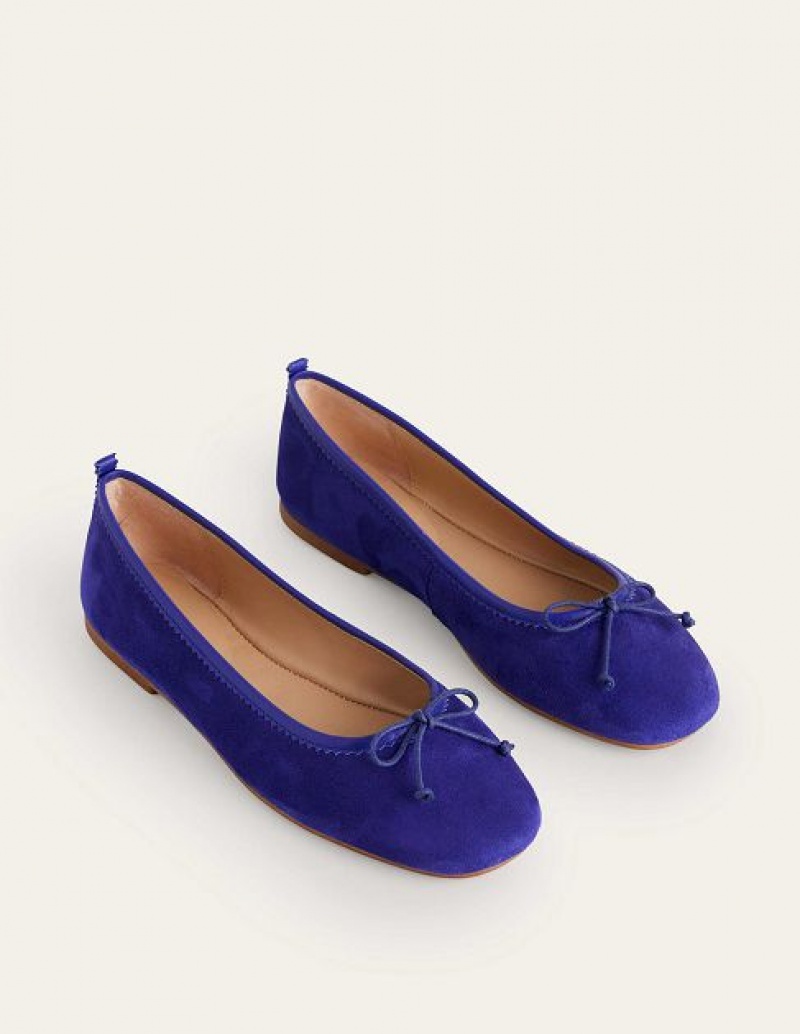 Blue Women's Boden Kitty Flexi Sole Flats | 40638JWVT