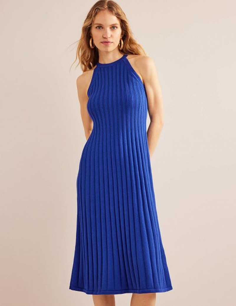 Blue Women's Boden Sleeveless Midi Dress | 74306WCHQ