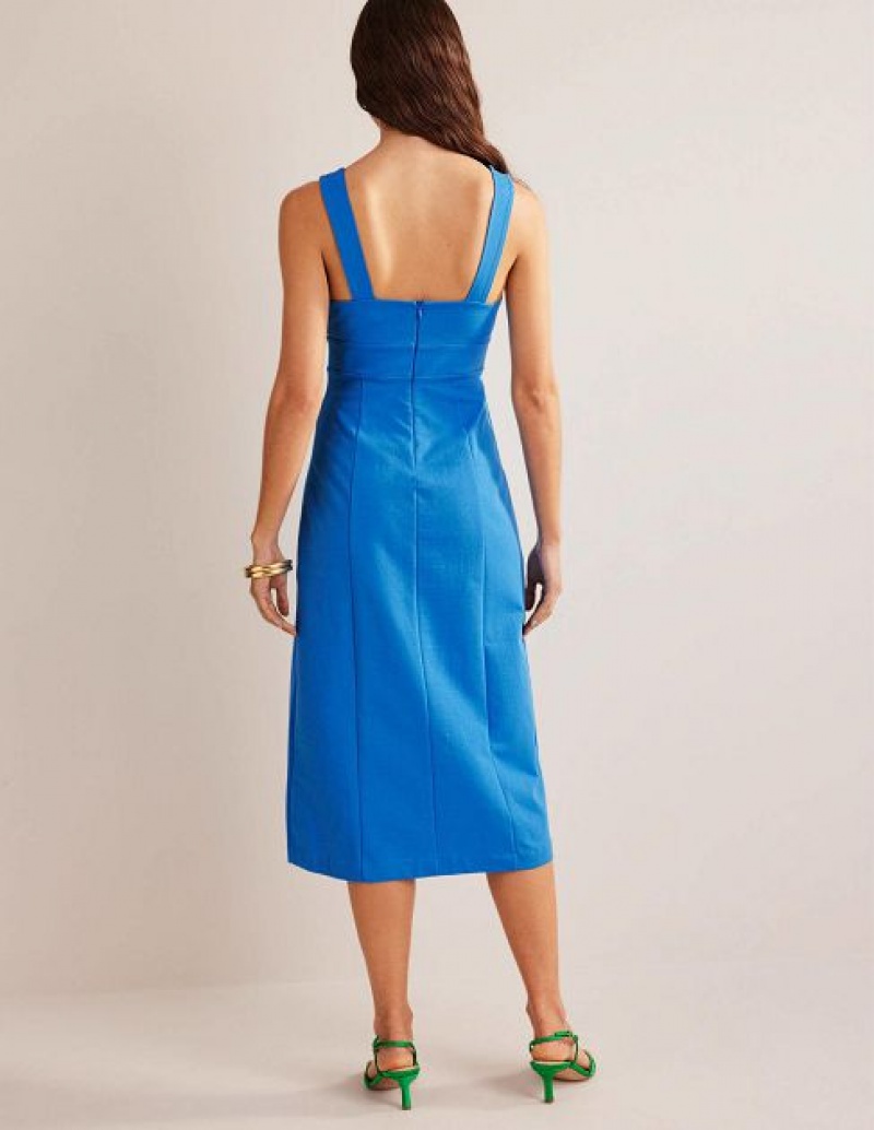 Blue Women's Boden Strappy Back Jersey Midi Dress | 54029MZDY