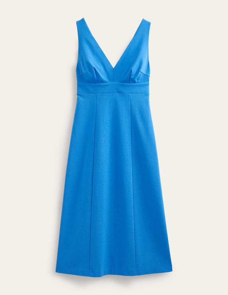 Blue Women's Boden Strappy Back Jersey Midi Dress | 54029MZDY