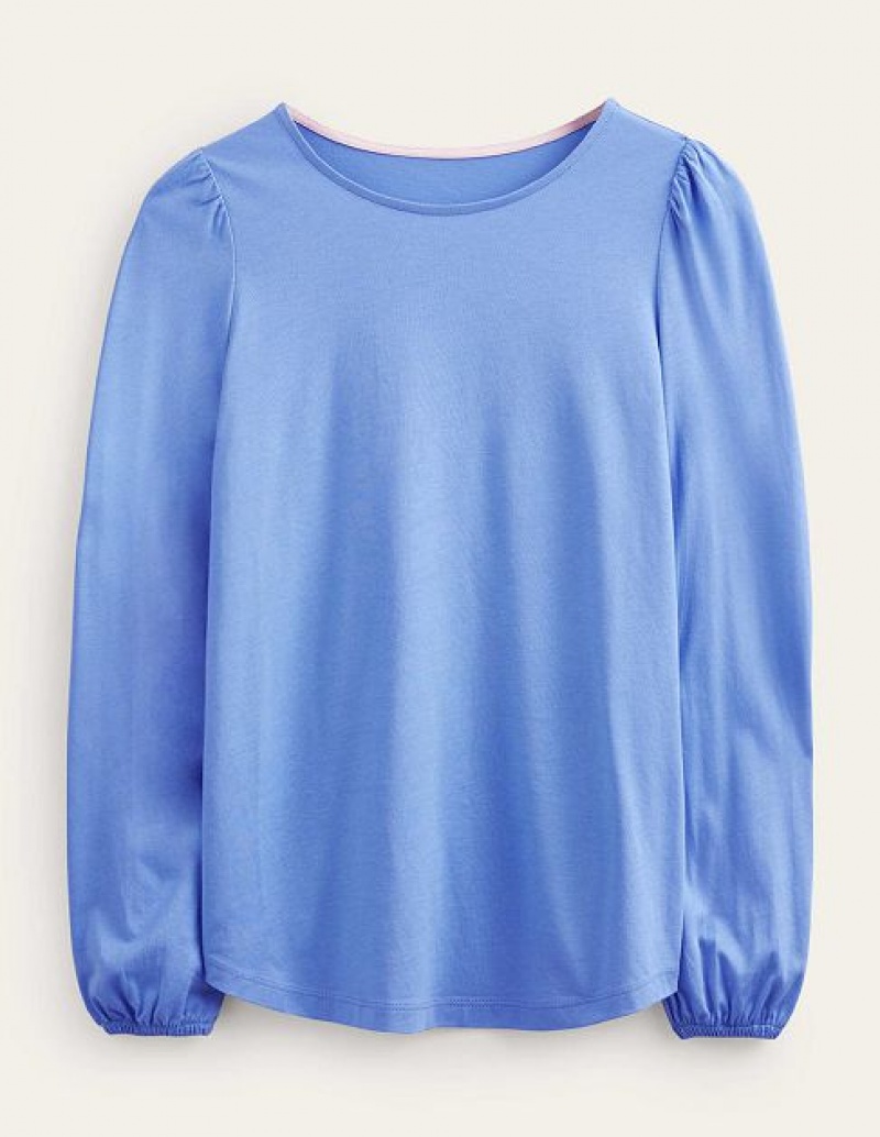 Blue Women's Boden Supersoft Long Sleeve Tops | 16380ESGT