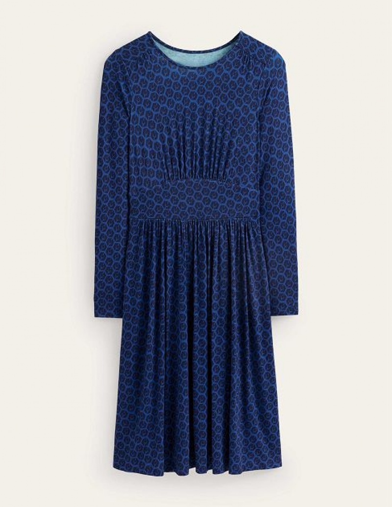 Blue Women's Boden Thea Short Jersey Dress | 18950EMNW