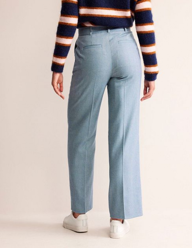 Blue Women's Boden Westbourne Wool Pants | 47085CBZX