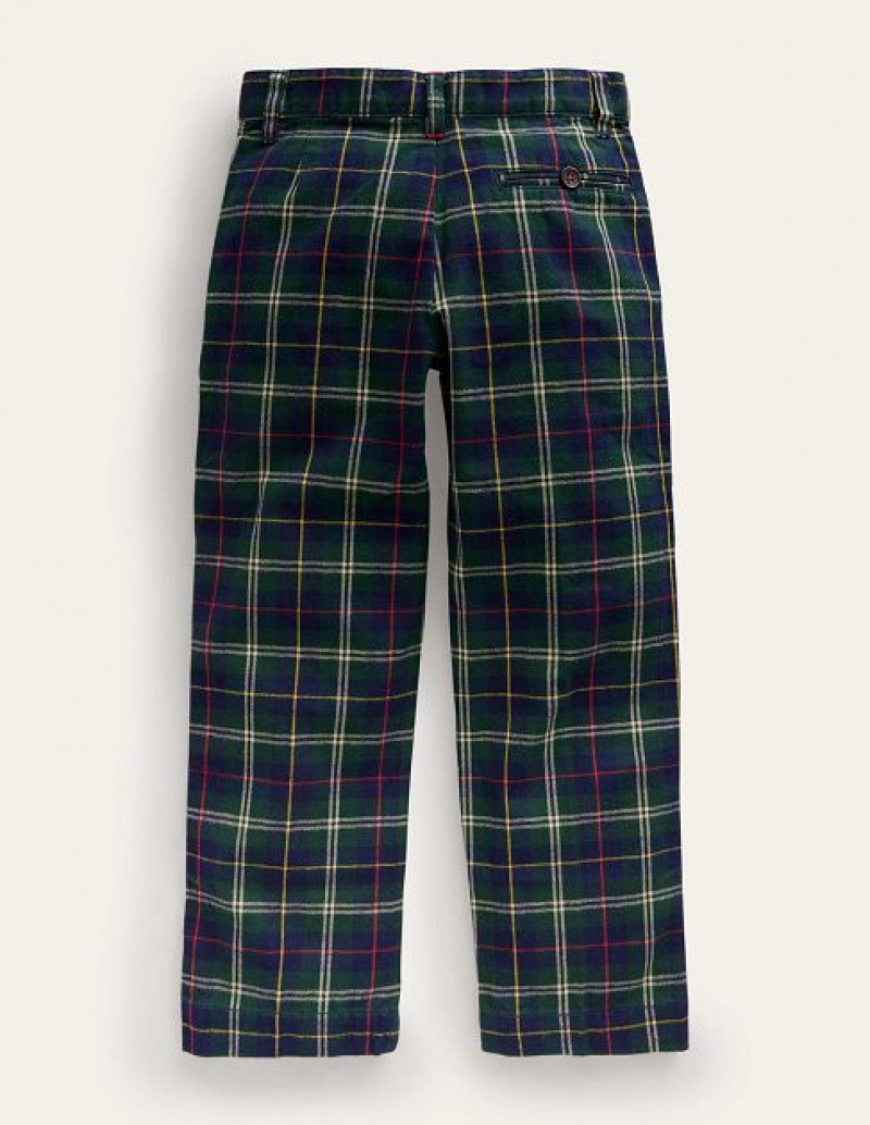 Blue / Green Kids' Boden Pleated Smart Pants | 14506PRQS