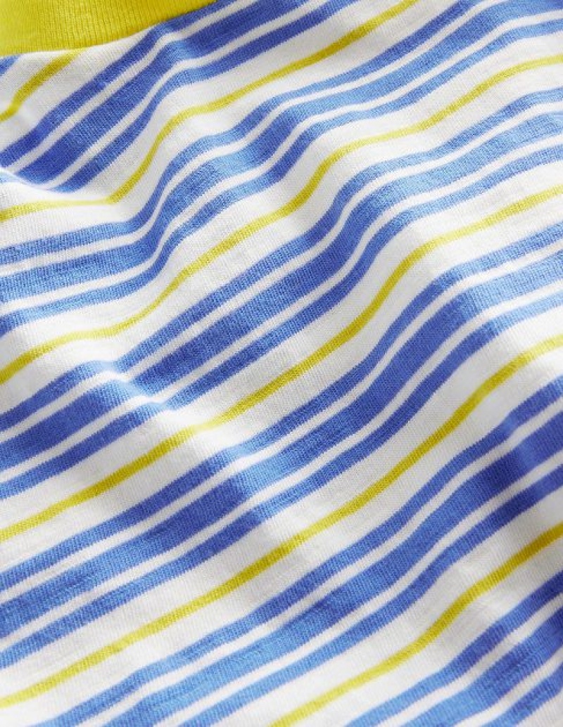 Blue / Yellow Kids' Boden Relaxed T-Shirt | 32805EBIM