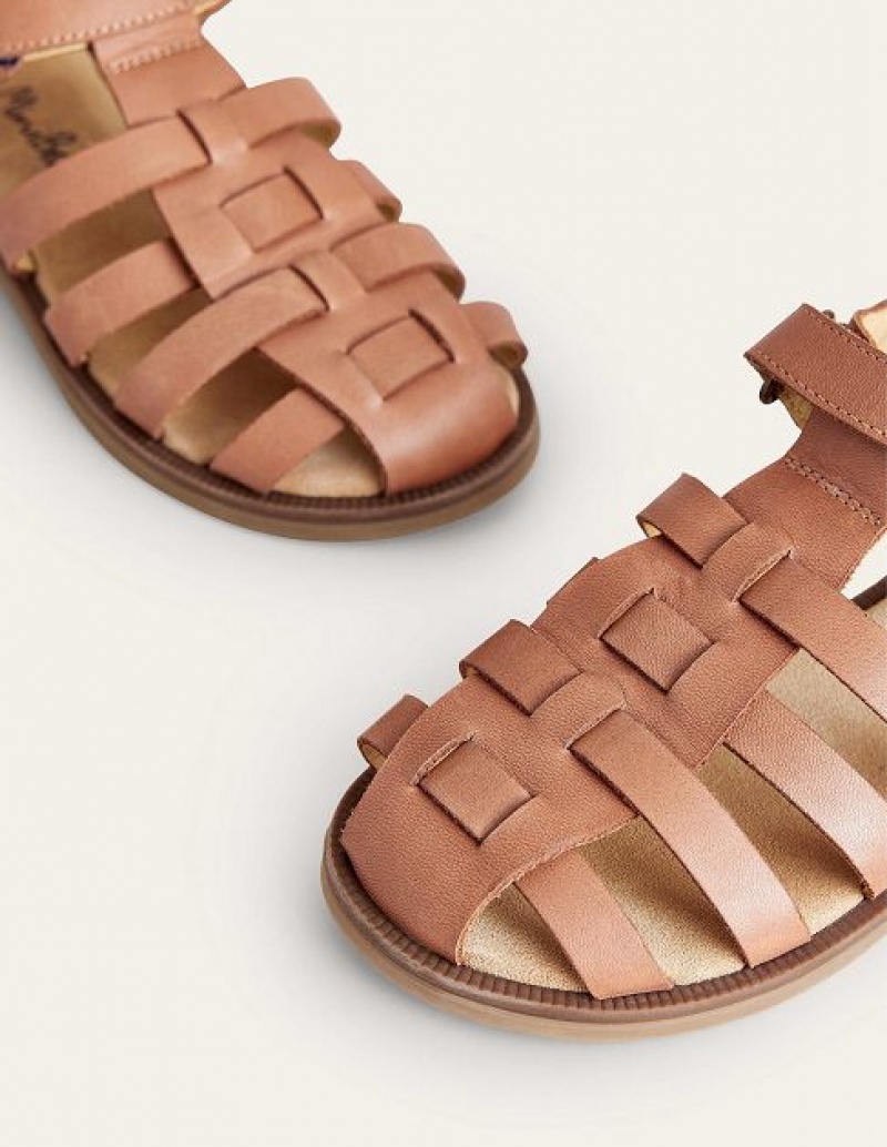 Brown Kids' Boden Fisherman Sandals | 34765ZSUR