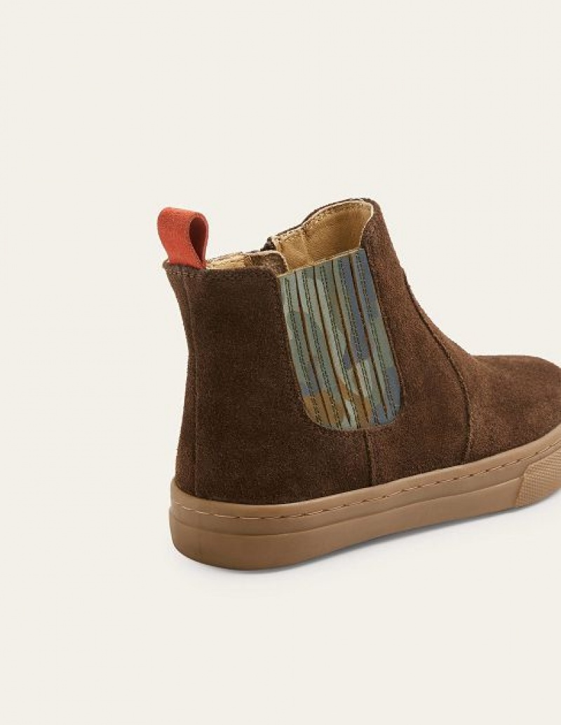 Brown Kids' Boden Suede Boots | 43267MXSQ