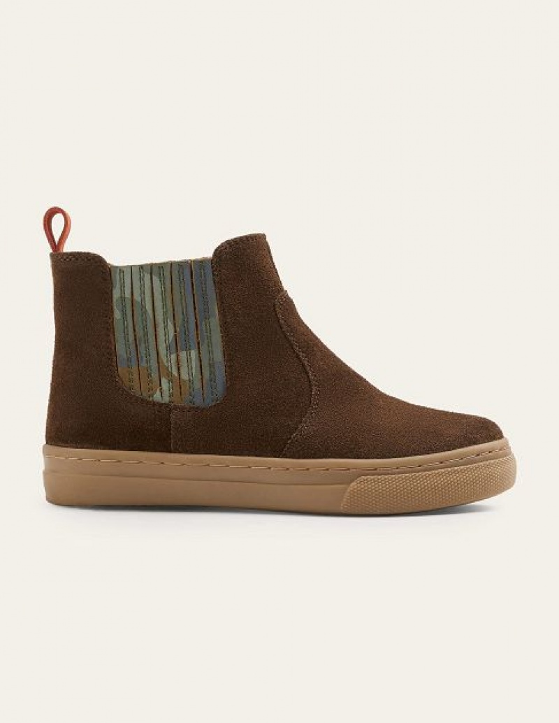 Brown Kids\' Boden Suede Boots | 43267MXSQ