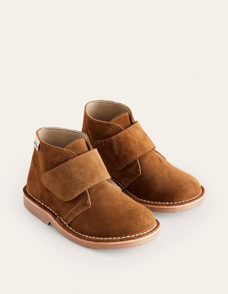 Brown Kids' Boden Suede Desert Boots | 25618QNGF