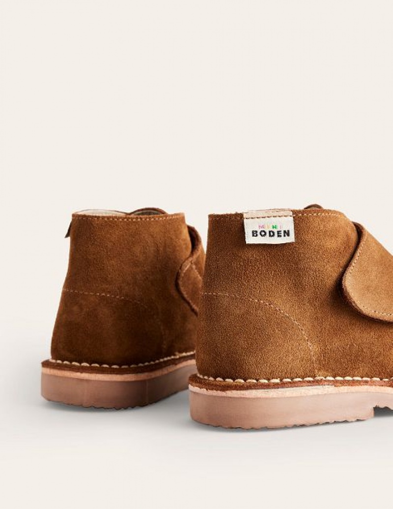 Brown Kids' Boden Suede Desert Boots | 25618QNGF