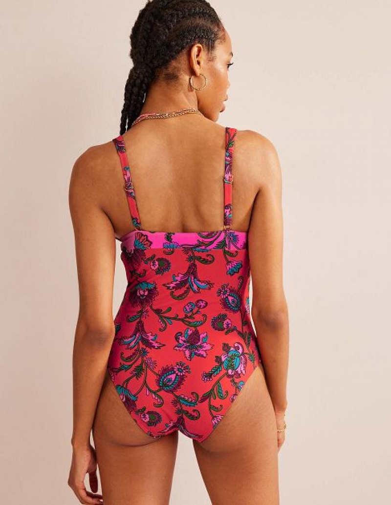 Brown Pink Women's Boden Underband Swimsuits | 48625IKOE