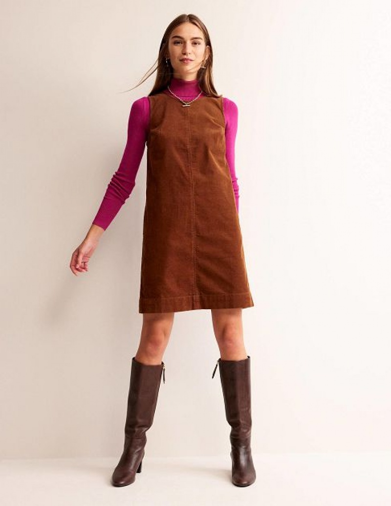 Brown Women\'s Boden Cord Dress | 12075GCHD