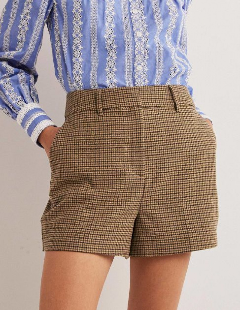 Brown Women's Boden High Waist Shorts | 74680IPCO