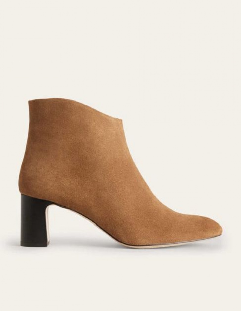 Brown Women's Boden Suede Ankle Boots | 70859VWTH