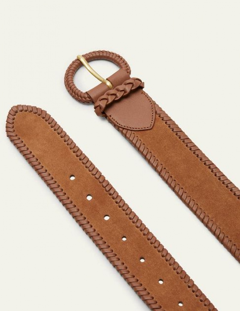 Brown Women's Boden Woven Waist Belt | 71920XMHL