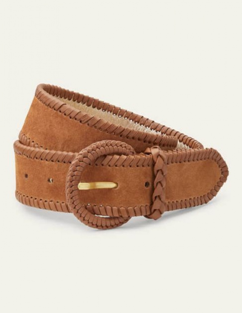 Brown Women's Boden Woven Waist Belt | 71920XMHL