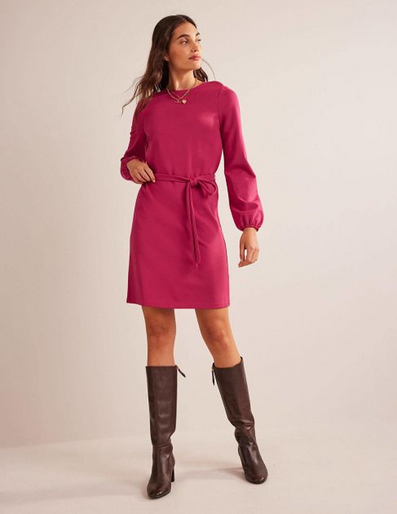 Burgundy Women\'s Boden Violet Ponte Dress | 49763UPBG