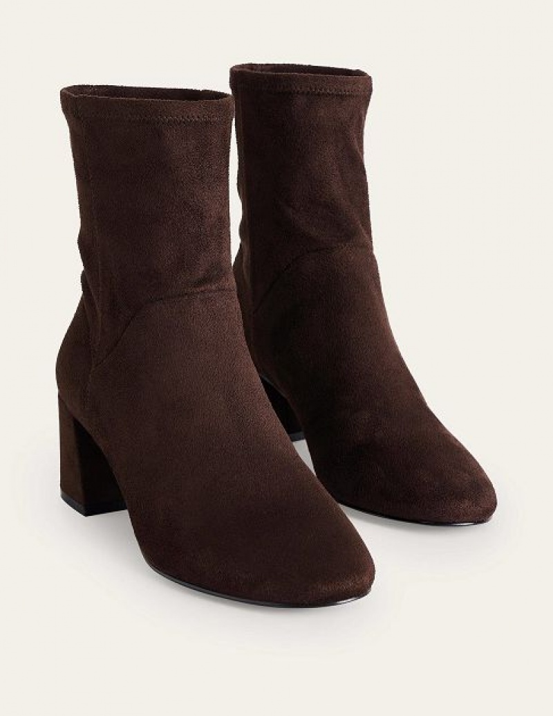 Chocolate Women's Boden Stretch Ankle Boots | 46017EXFM