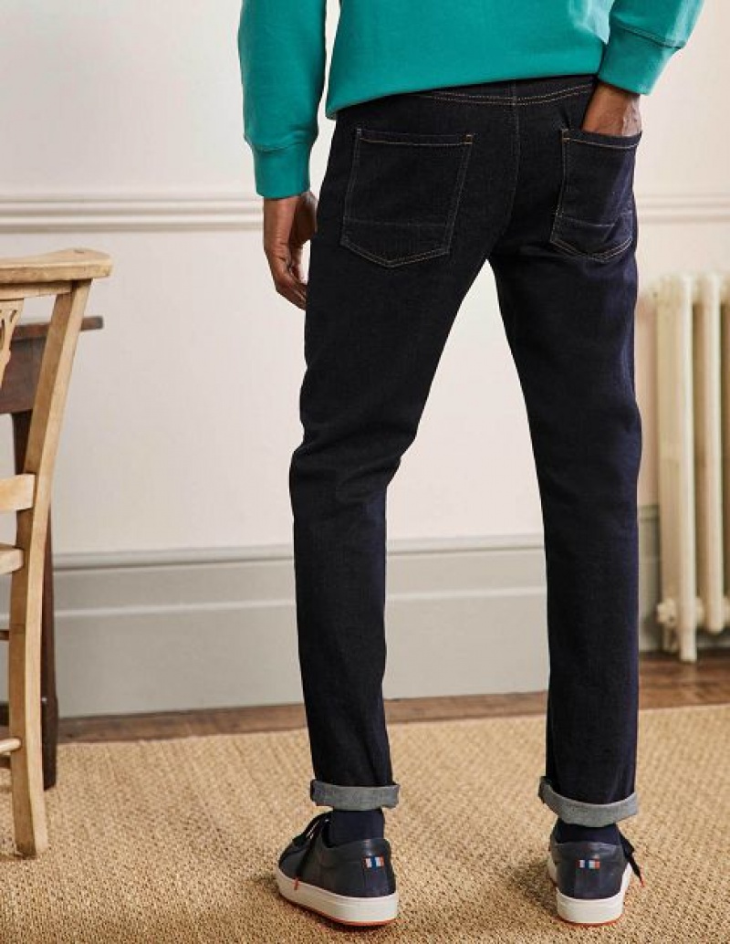 Dark Blue Men's Boden Slim Leg Jeans | 70613KGOY