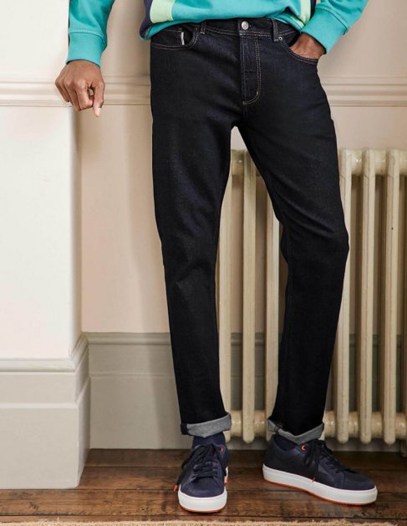 Dark Blue Men's Boden Slim Leg Jeans | 70613KGOY