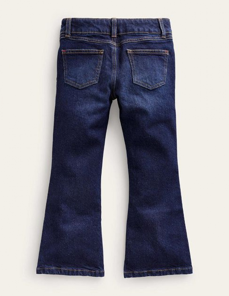 Dark Wash Kids' Boden Kick Flare Jeans | 78259OPYK