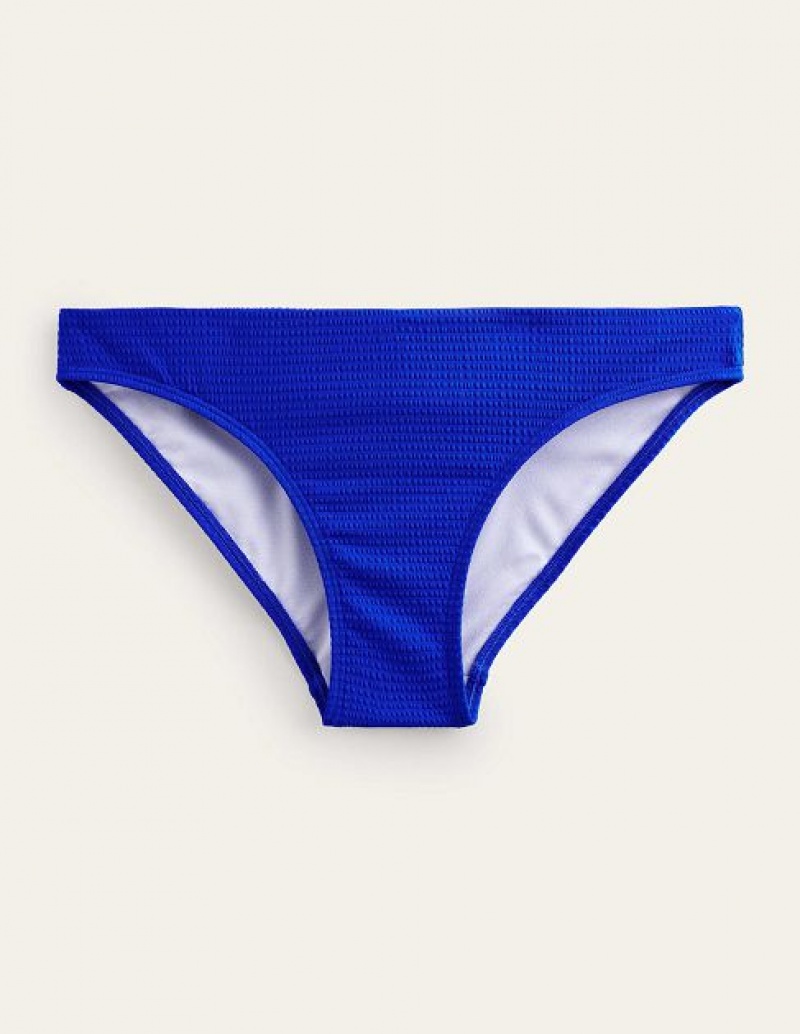 Deep Blue Women's Boden Arezzo Texture Bikini Bottoms | 84519FJYG