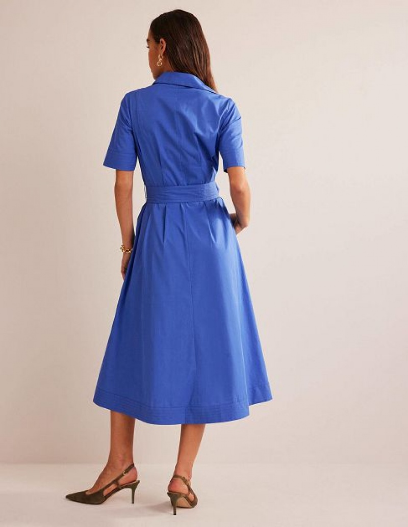 Deep Blue Women's Boden Pippa Shirt Dress | 51392GBJN